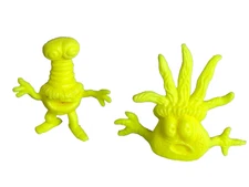 Vintage Nickelodeon Gak Vac Mini Yellow Critters Monster Alien Figures 1992