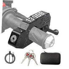 Motorcycle Locks Anti Theft, Motorcycle Grip Lock 130DB Alarm Heavy Duty Black