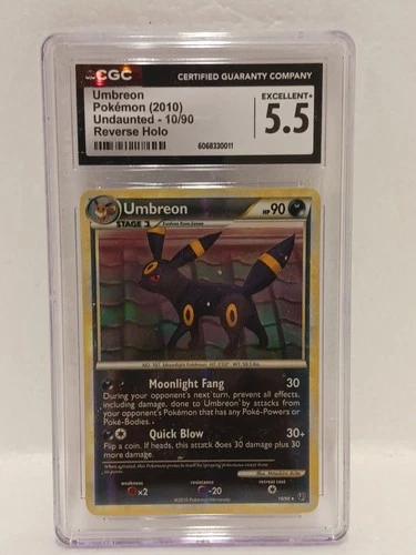 VINTAGE Umbreon 10/90 Undaunted Reverse Holo CGC 5.5 EXCELLENT+ RARE