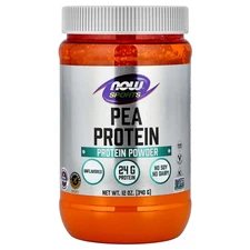 Now Foods Sports Pea Protein Natural Unflavored 12 oz 340 g Dairy-Free, GMP