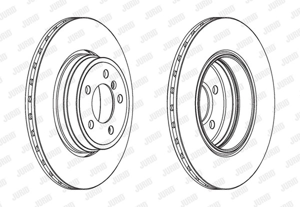 2X Bremsscheibe Coat+ Jurid 563066JC-1 JC Schachtel FüR BMW 7Er E65 E66 E67 730-image