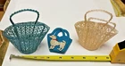 VINTAGE LARGE  SCALE CLONE BARBIE DOLL BEACH BAGS POODLE FELT PURSE LOT COOL !
