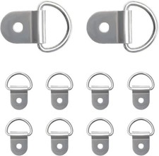 10 Pcs Small Steel D-ring Tie Downs Heavy Duty Steel Anchor Lashing Rings For C