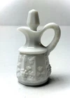Westmoreland Oil Vinegar Cruet Bottle w Stopper Paneled Grape Milk Glass Vintage
