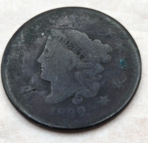 Photo of a 1832-P Large Cent from an eBay listing that sold on Jul 22, 2026