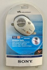 Sony S2 Sports Walkman Weather Band FM/ AM Armband Radio SRF-M85W w/ Headphone