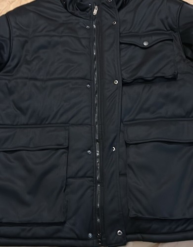 Vintage 90s Perry Ellis America Puffer Puffy Jacket Black Size 4XL - Picture 4 of 15