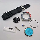 NEW AF SEIKO 7S26 0020 SKX007 PEPSI KIT CASE BEZEL GLASS CROWN STRAP DIAL HANDS
