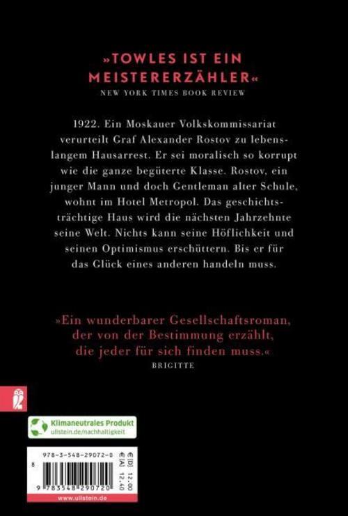 Thumbnail - Amor Towles / Ein Gentleman In Moskau / 9783548290720