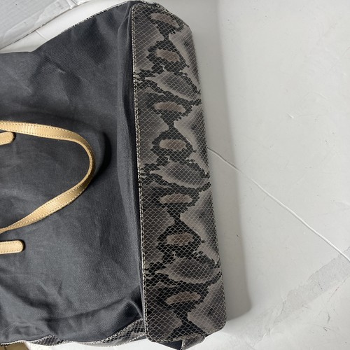 Consuela Aurora Tote Slim Canvas/Leather Large Purse Black/grey - Picture 9 of 9