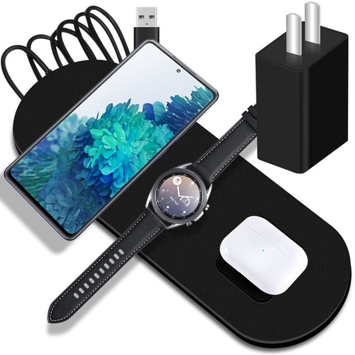 3 in 1 Wireless Charger Stand Pad Power Adapter fit Google Pixel 5 GD1YQ Verizon