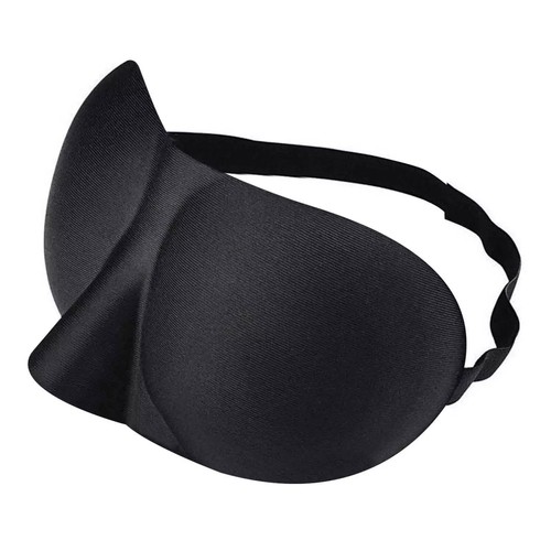 Eye Cover Sleeping Mask 3D Soft Padded Eye Mask Blackout Night Travel Blindfold - Picture 3 of 18