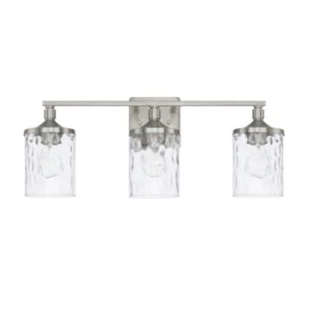 Colton Brushed Nickel Three-Light Bath Vanity