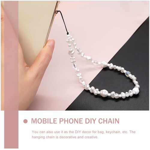 Imitation Pearl Mobile Phone Charm Crystal Universal Cell Lanyard - 第 2/12 張圖片