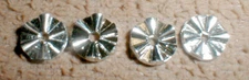 4  Lotus MK XIX Wheel Inserts Chrome Strombecker 1/2" X 1/8" Slot Car VintageNOS