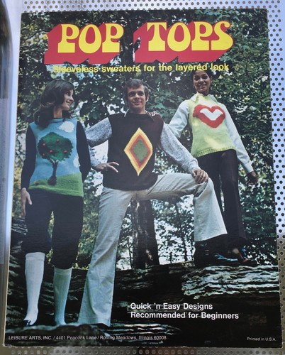 Vintage Crochet or Knit Fashion Pattern Leaflets 1970s Men Women Kid You Pick - Picture 62 of 116