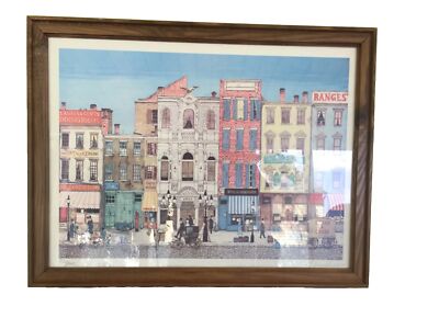 Original Andrew Winchester Signed Lithograph Print 5th Ave NYC New York City
