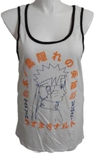 *NWT*'Naruto Shippuden Ripple Junction Muscle Tank Top White  X-Large  #2y26