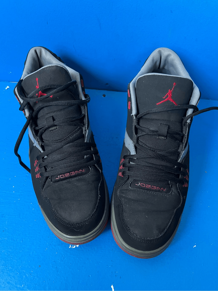 Air Jordan Flight 23 Black Gray Red 2015 Lace-Up Sneakers Size 11 Air Jordan Flight 23 Black Gray Red 2015 Lace-Up Sneakers  main image 3