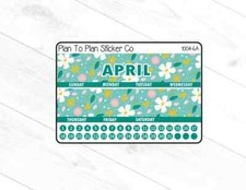 1004-6C April 8.5X11 Monthly View Kit Planner Stickers.