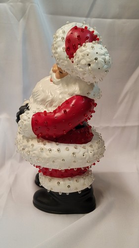 Vintage Ceramic Light Up Winking Santa Claus Figurine 15" Plug-in w Peg Lights - Picture 8 of 18