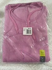 Tek Gear Ultrasoft Fleece Hooded Pullover Sweatshirt Thumbhole Pink Small
