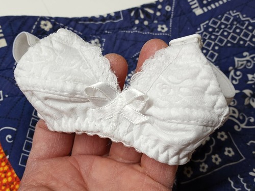 Vintage DOLL BRA WHITE CENTER BOW DOLL CLOTHES TAGE #42 - Picture 5 of 7