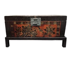 Antique Chinese Storage Trunk Coffee Table