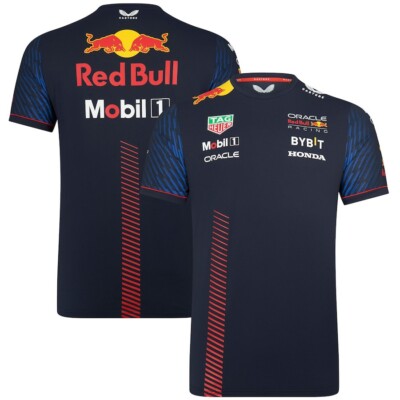 Red Bull Racing F1 Navy Team Tee Shirt 2023 Size Large NEW