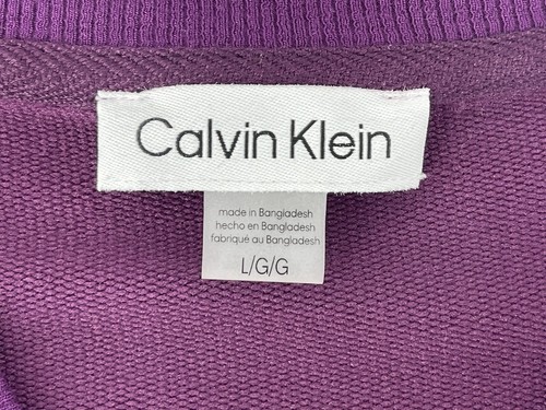 Calvin Klein Long Sleeve Dress Womens Size L Large Purple Knee Length Fast Ship - Picture 3 of 8