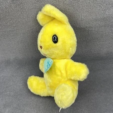VTG Animal Fair Baby Bunny Rabbit Plush Jingles Baby Shower Nursery Easter RARE