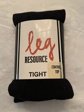 Leg ResourceControl Top Tights Black One Size 1 Pair, Made in USA Free Shipping