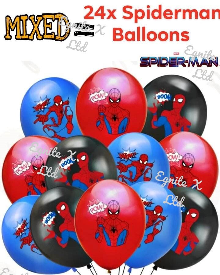MARVEL SPIDERMAN Superhero Birthday Party Balloons Children Decorations Banner