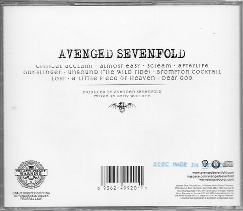Avenged Sevenfold - Avenged Sevenfold CD, Album, Repress - 第 2/4 張圖片