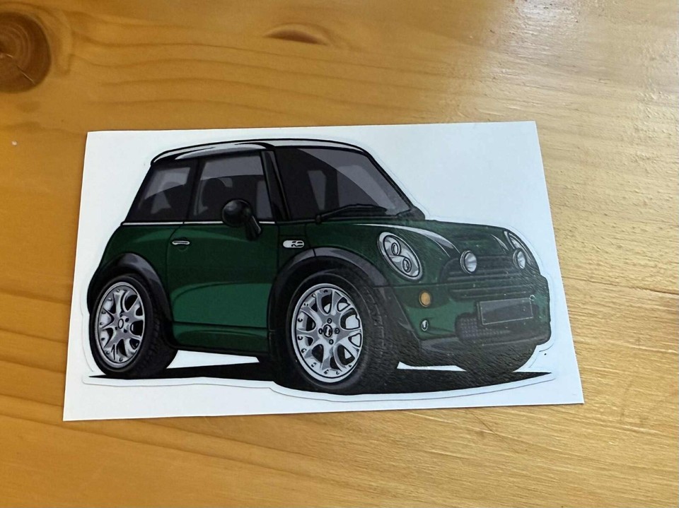 Mini Cooper S Cartoon Style Rally Car Sticker. | eBay UK