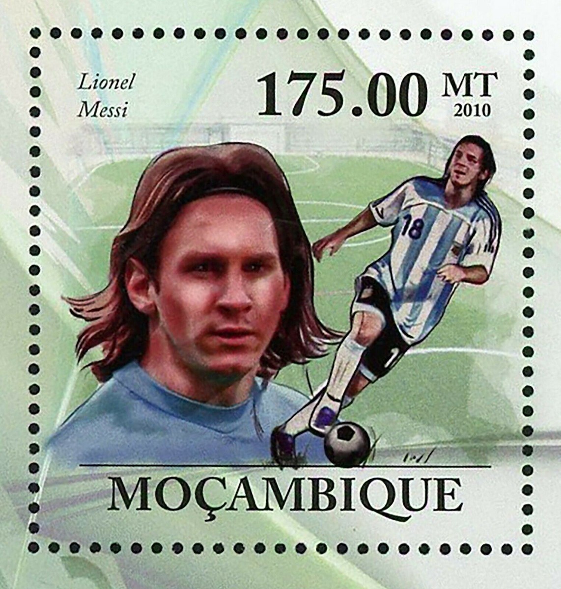 Motives 5 Different Football/Soccer Stamp Pads - Collectors Philately Stamps - View #4