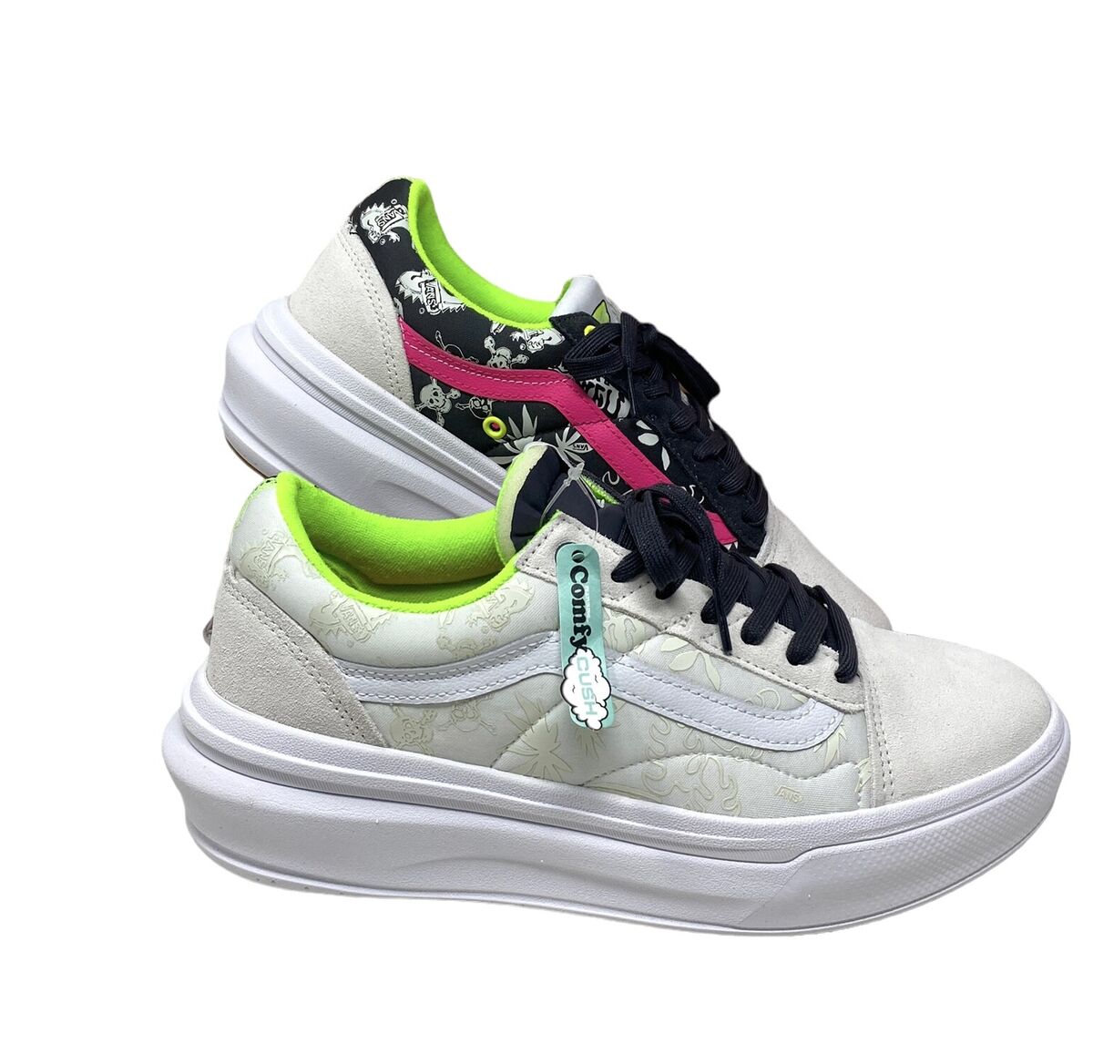 VANS Old Skool Overt CC Shoes Men Low Canvas Suede White VANS Old Skool Overt CC Shoes Men Low Canvas Suede White