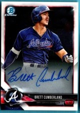 2018 Bowman  CHROME  Autograph Auto   Brett Cumberland     Card # CPA-BC
