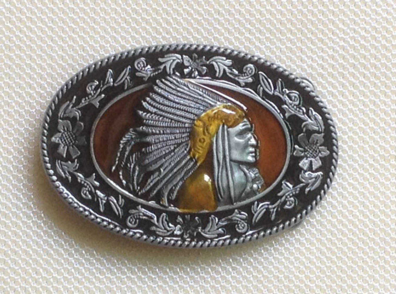 Vintage Indian Chief Western Cowboy Belt Buckle for Men & Women Rodeo Retro Wear
