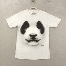 The Mountain Panda Bear Shirt Mens Small White Vincent Hie Light Tie Dye Tee