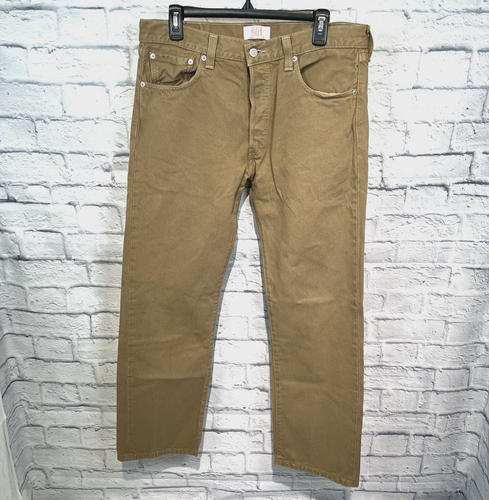 Levi’s 501 XX Herren Hose 34 x 30 Khaki Chino Stil Y2k Freizeit Straight Fit