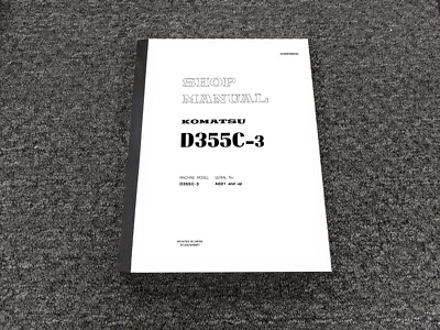 Komatsu D355C-3 Pipelayer Shop Service Repair Manual SN 4001-Up