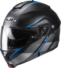 Helmet Modular Motorcycle HJC C91 Tero MC2SF Black Gray Blue SIZE S Flip Up