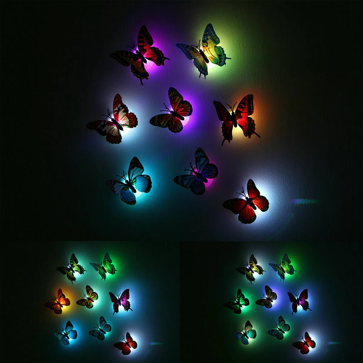Led 3d butterfly wall lights deals
