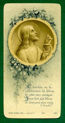  santino holy card image pious Memory of First Communion Year 1918 