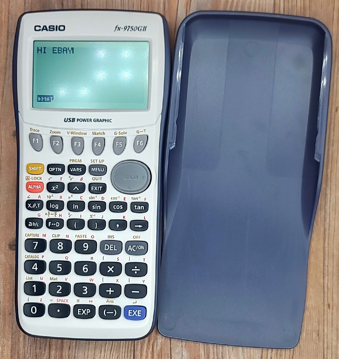 Casio FX-9750GII Graphing Calculator White With Cover TESTED USB