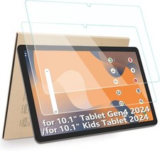 Glass Screen Protector for Onn 10.1''/ Onn 10.1" Kids Tablet 2024 4th Generation