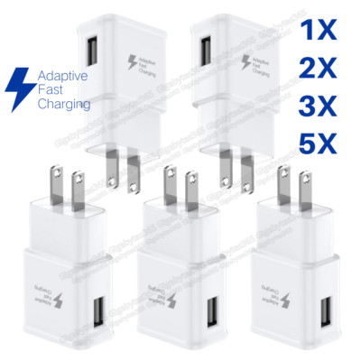 Bulk 15W USB Fast Wall Charger Adapter Lot for Samsung Galaxy S8 S9 S10 A51 A14