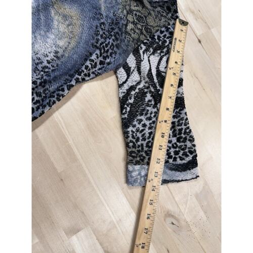 Damee Womens Size Small Artisan Abstract Oversized Cowl Neck Animal Print - Picture 3 of 7
