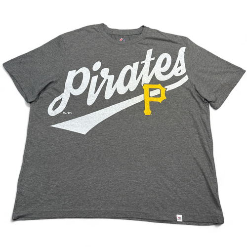 Majestic Pittsburgh Pirates T Shirt Adult Size 2XL XXL Vintage Style Retro MLB